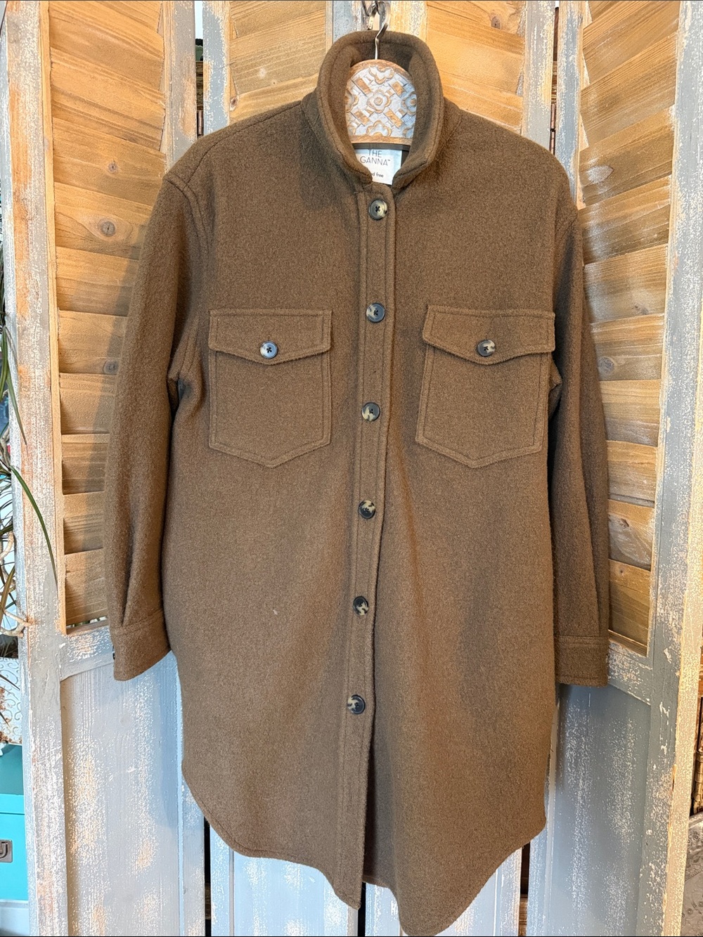 The Ganna Wilfred Free The Ganna Shirt Jacket 💯 % Merino Wool XS
